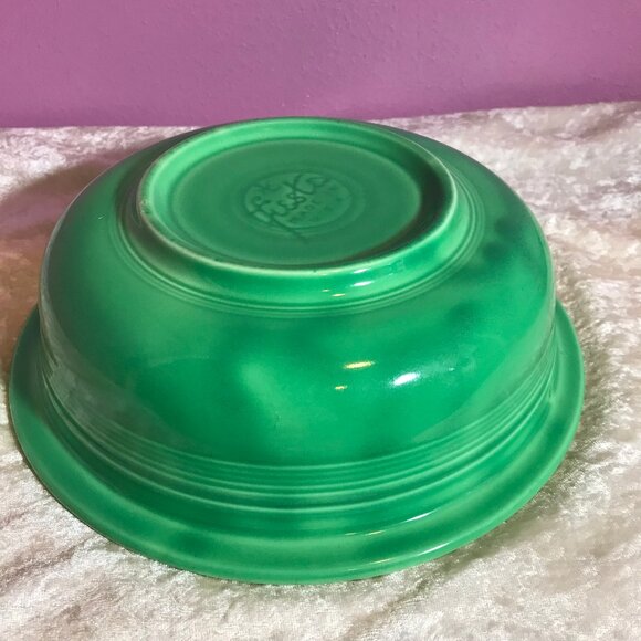 RARE Retro Fiestaware Original Green Nappy Serving Bowl 8 1/2" Vintage Laughlin - Picture 5 of 6